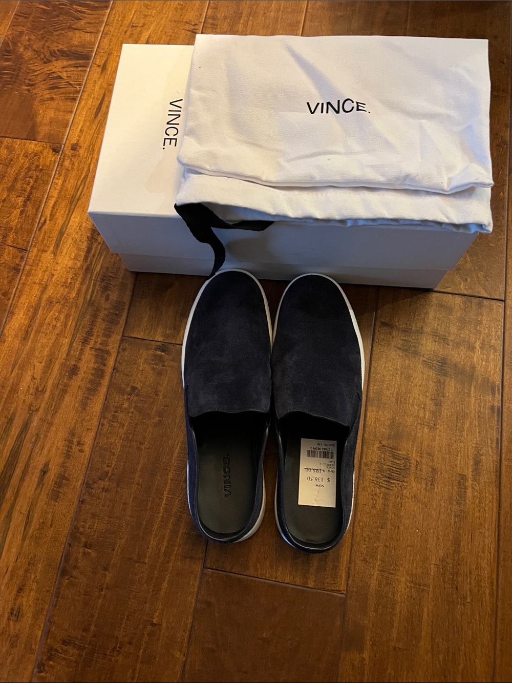 NWT Vince Verrell-2 Slip-On Suede Sneakers in Deep Blue